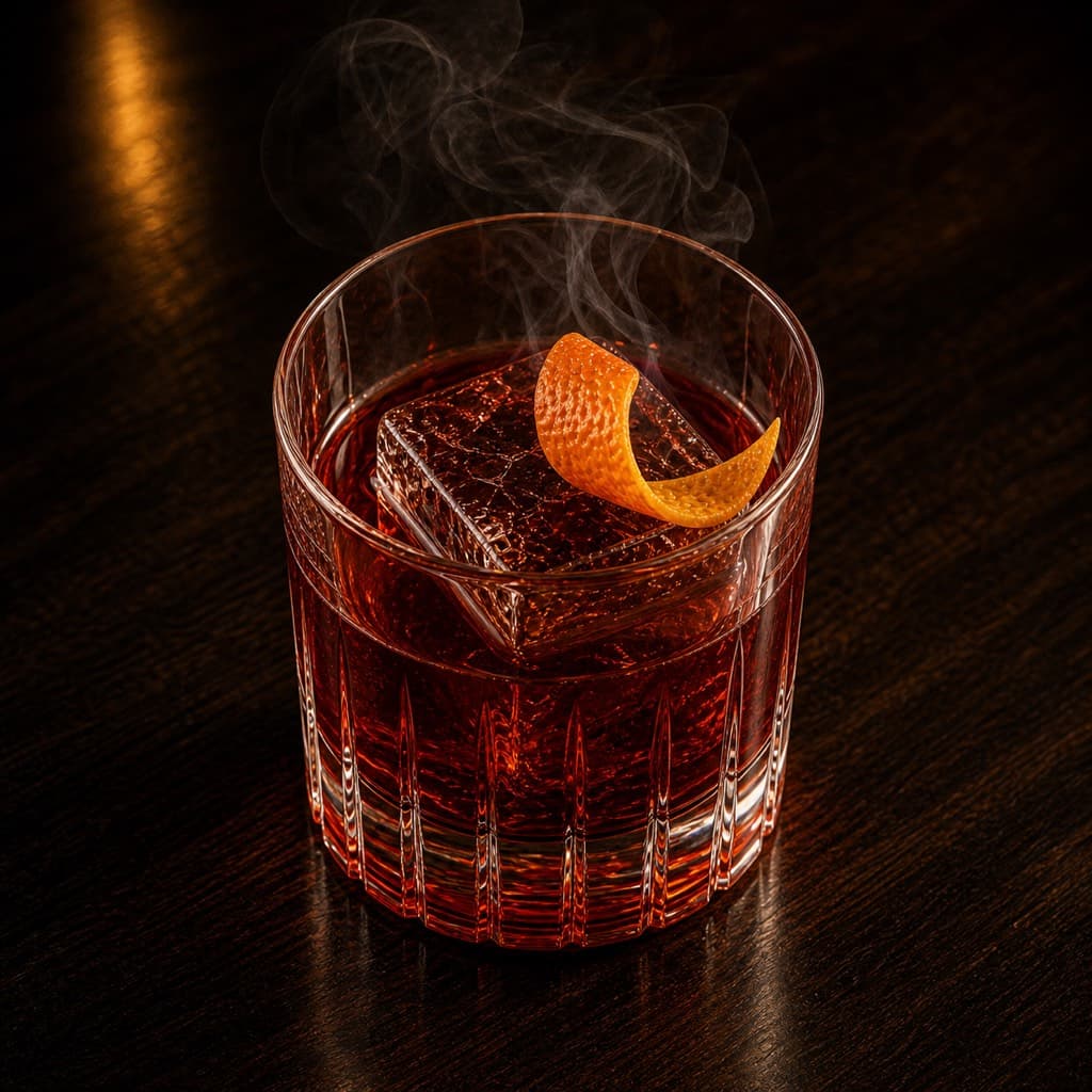 Smoked Negroni label