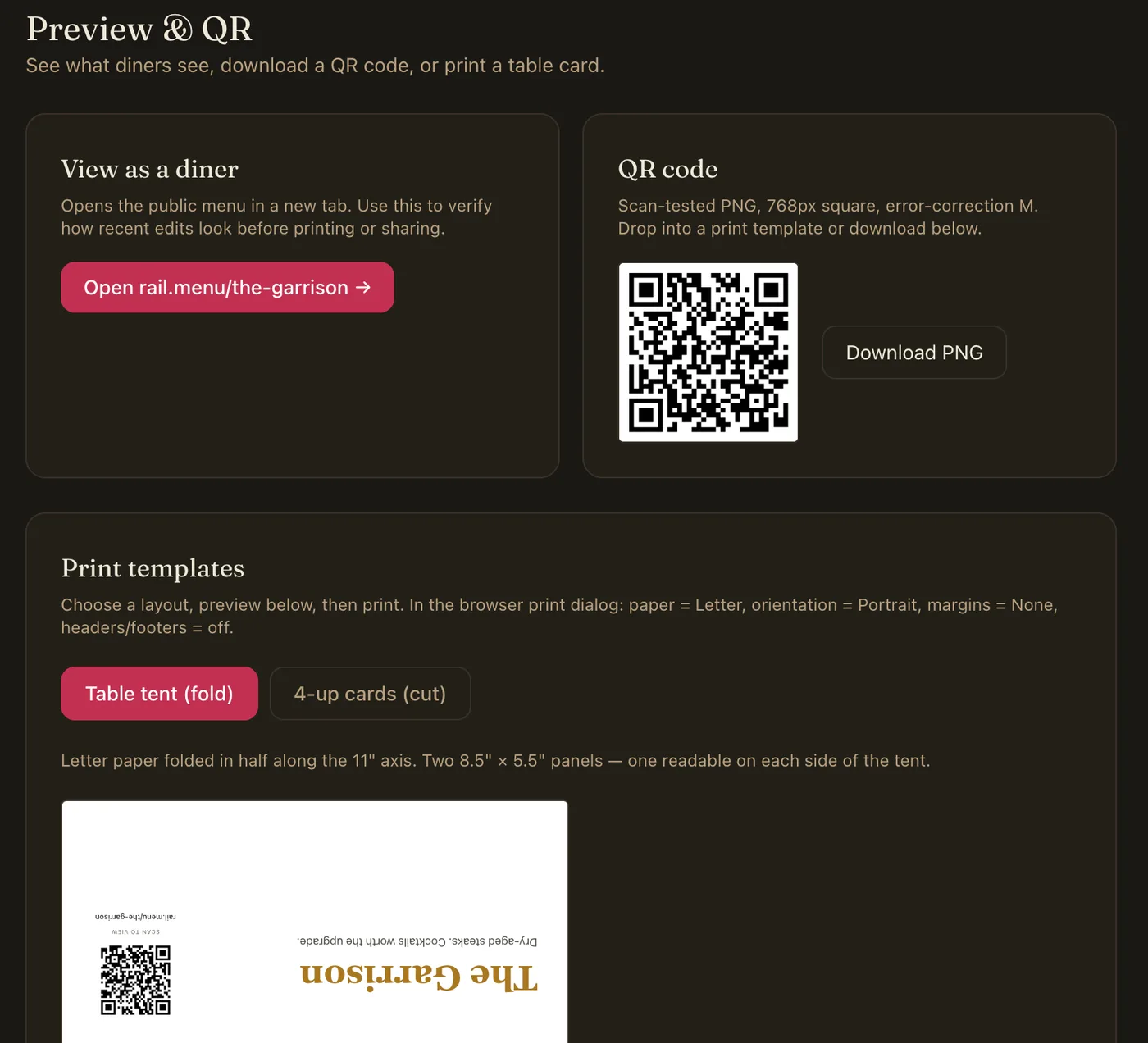 Print-ready QR codes